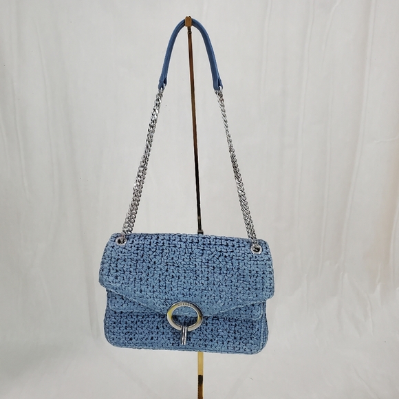 Sandro Raffia Yza Blue Bag - Picture 5 of 17